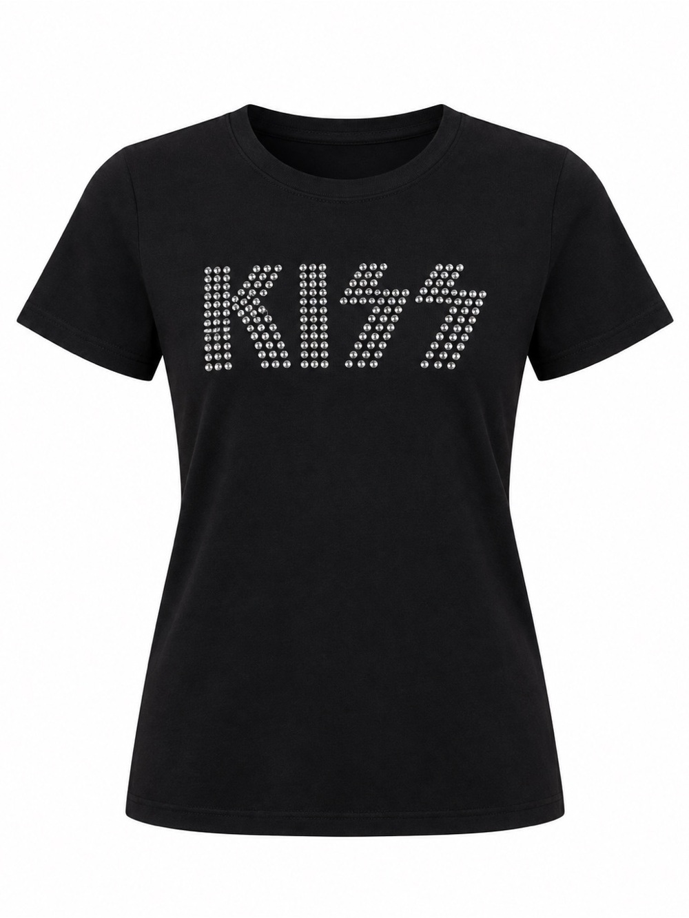 Vintage Women’s Black Studded KISS Graphic Tee